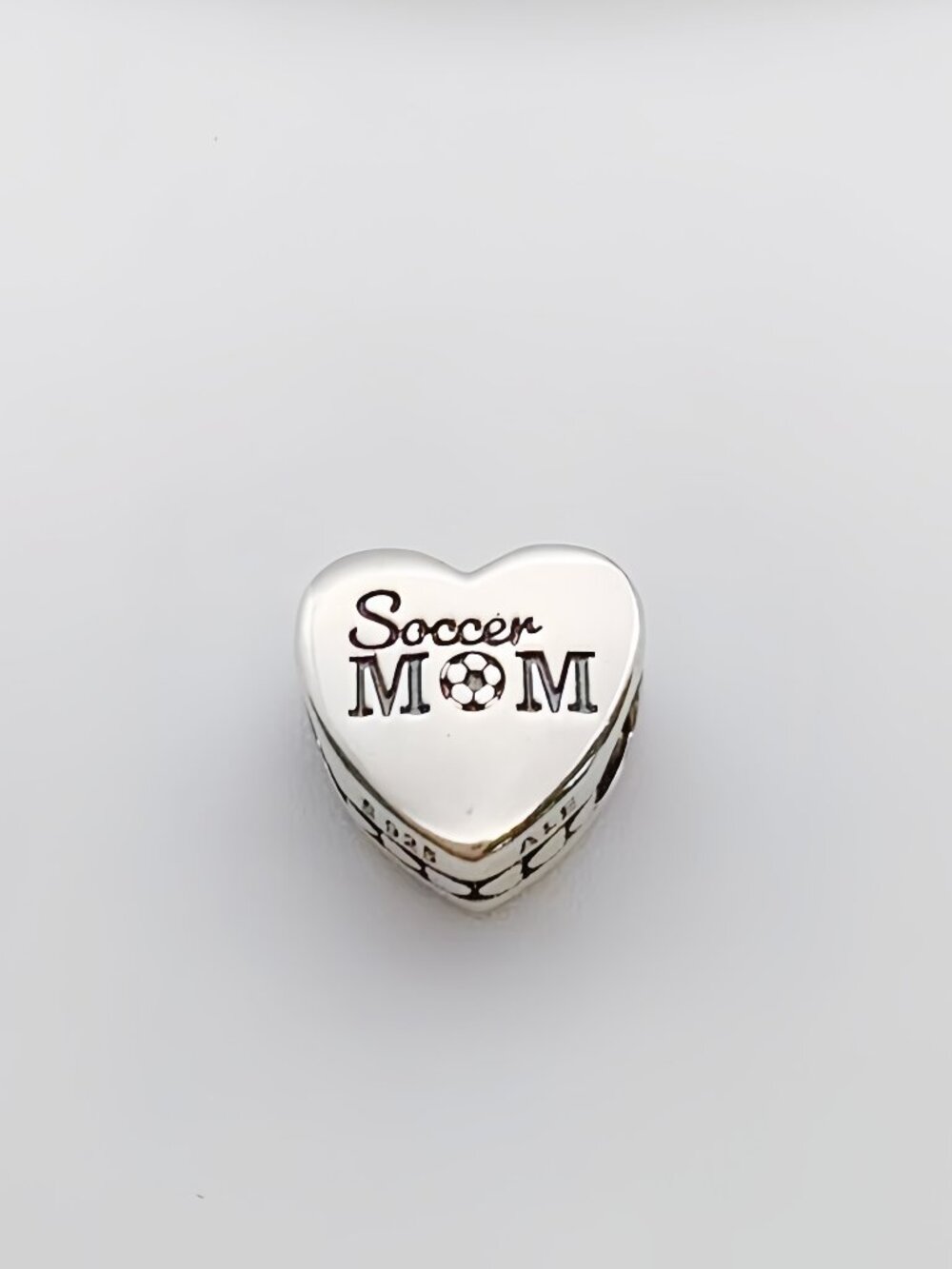 Engravable Soccer Mom Heart Charm